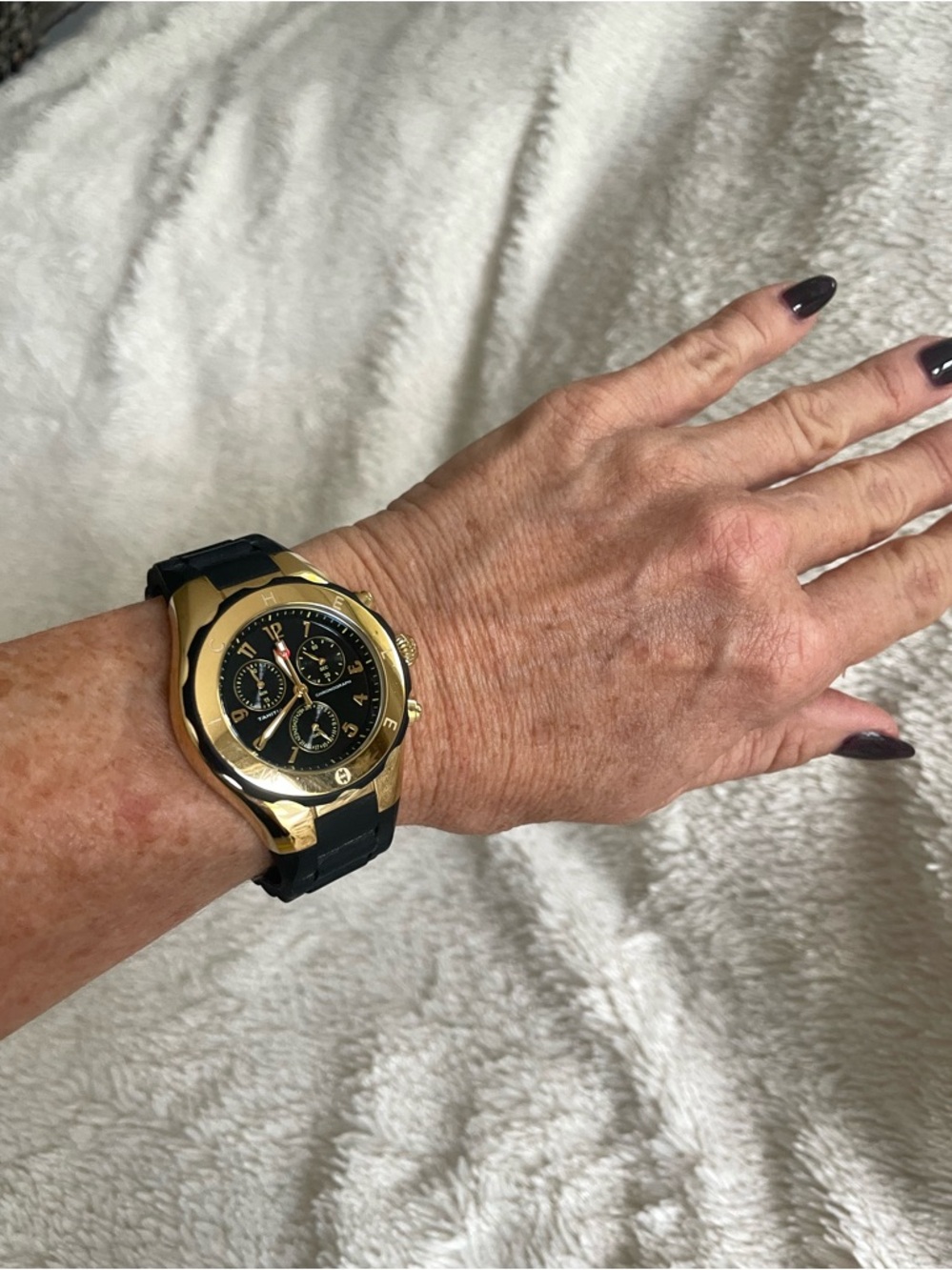Michele Tahitian Jelly Bean 
Gold-Tone Chronograph Watch - Picture 12 of 12
